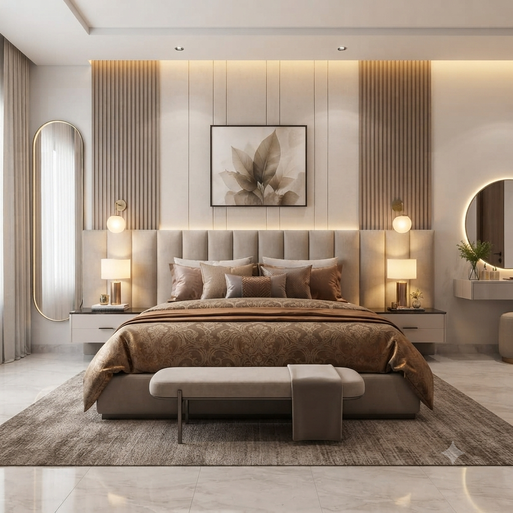 Luxury Modern Upholstered Bed - Model 01