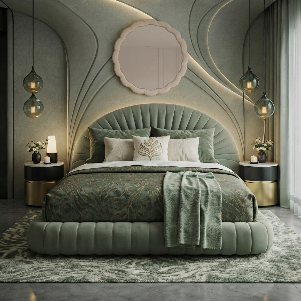 Luxury Modern Upholstered Bed - Model 11