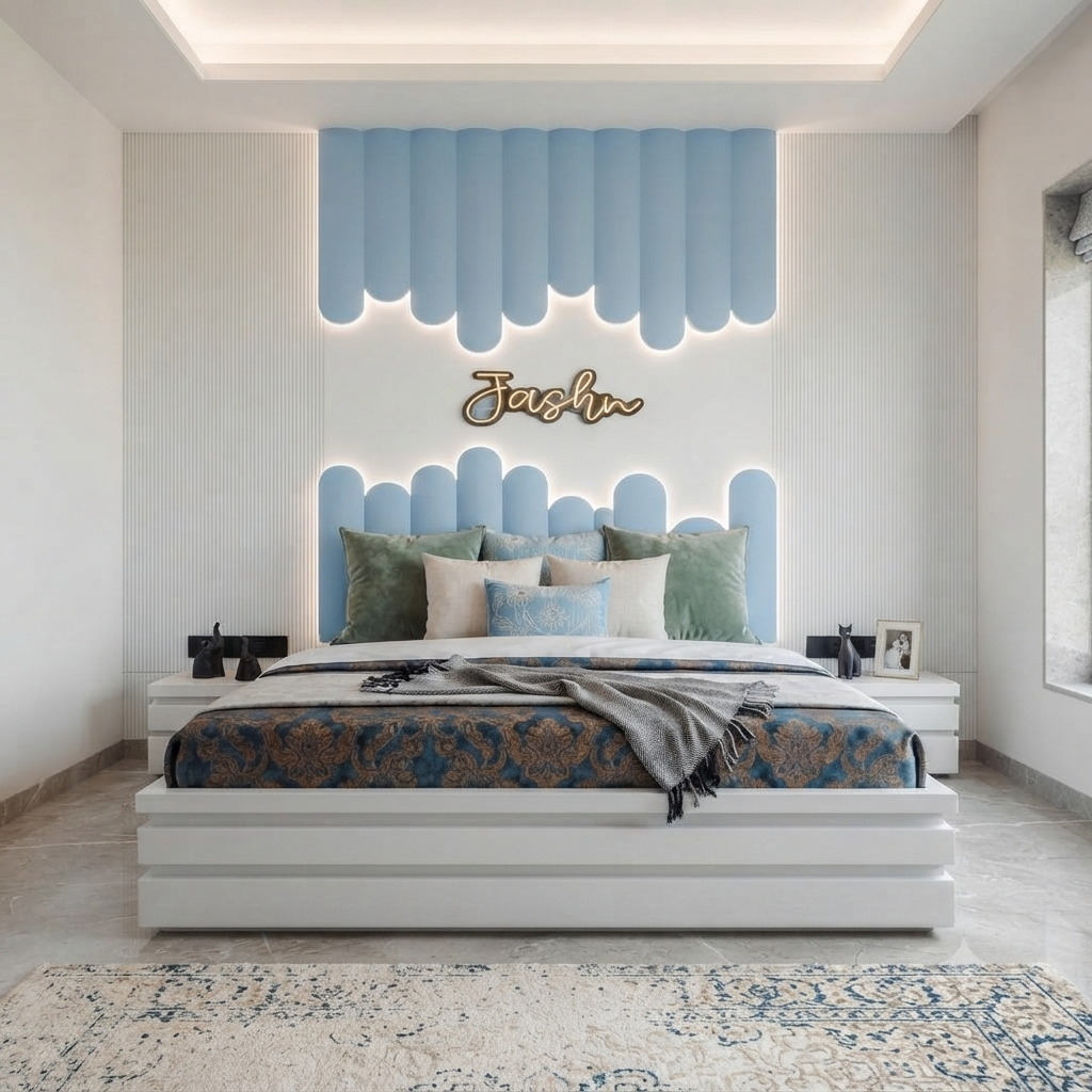 Luxury Modern Upholstered Bed - Model 12