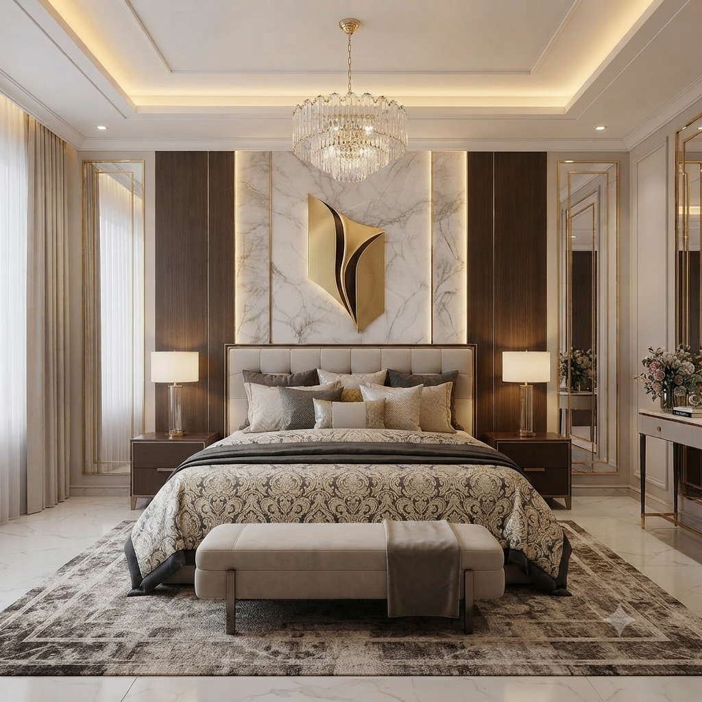 Luxury Modern Upholstered Bed - Model 17