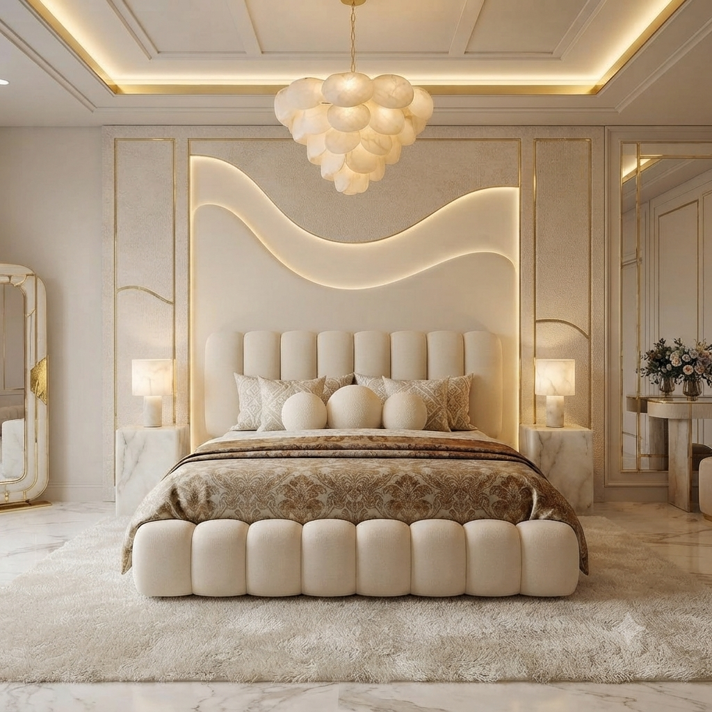 Luxury Modern Upholstered Bed - Model 20