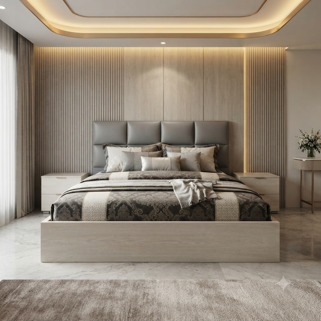 Luxury Modern Upholstered Bed - Model 06