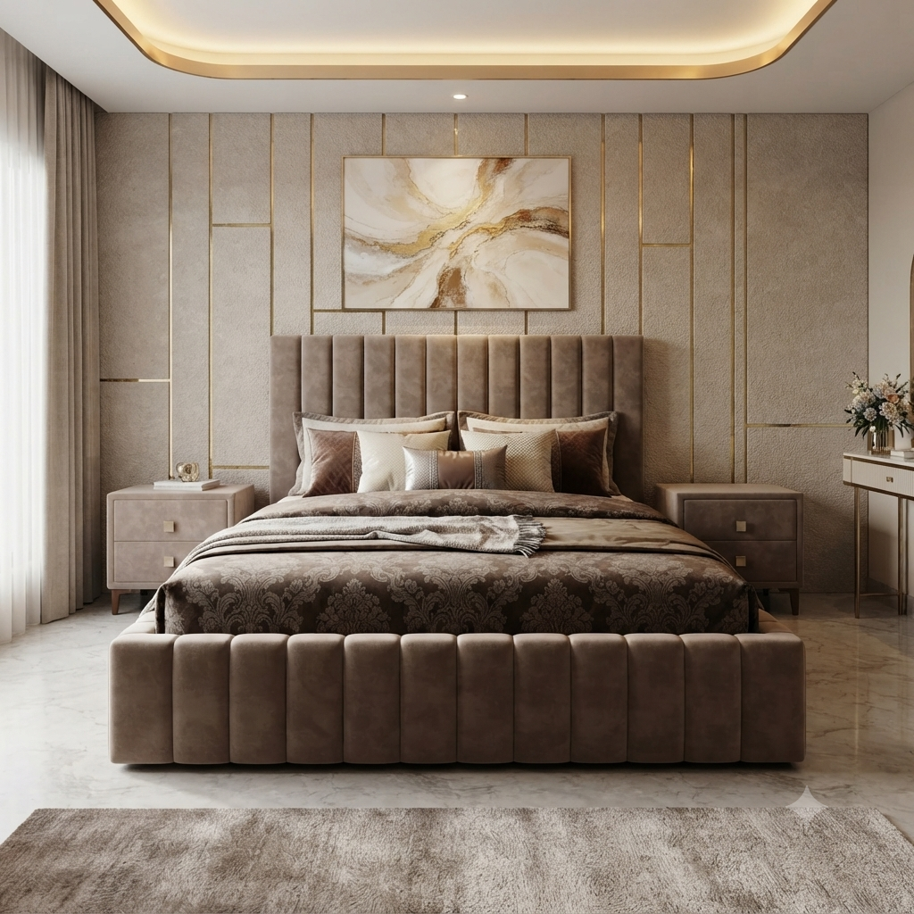 Luxury Modern Upholstered Bed - Model 07
