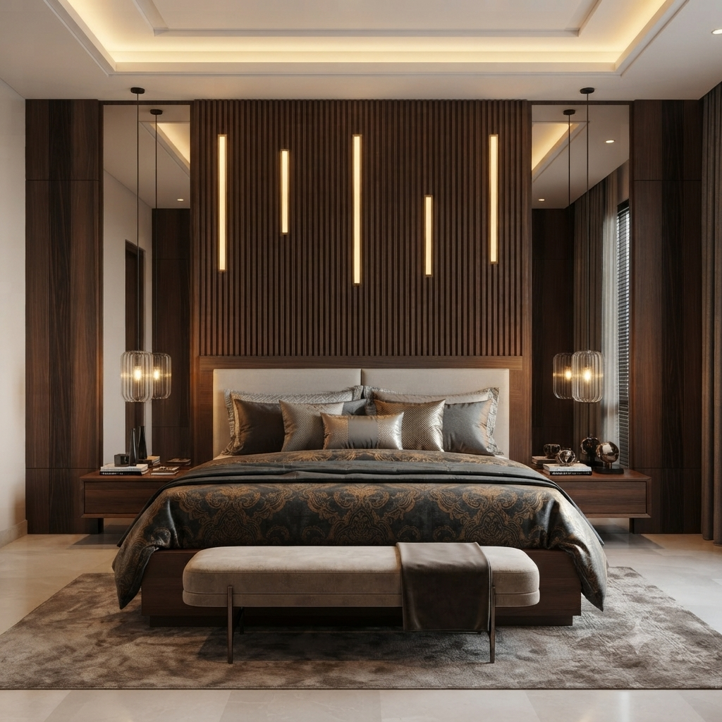Luxury Modern Upholstered Bed with couch - Model 09