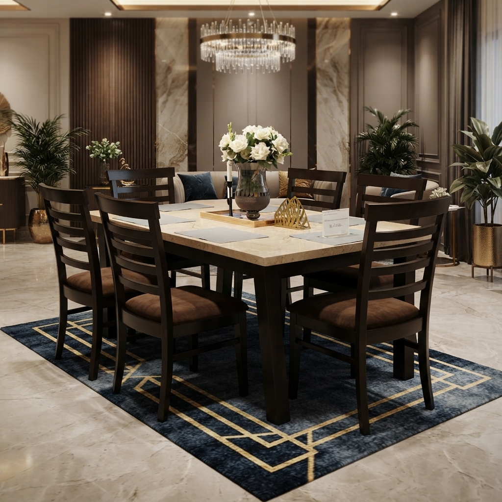 Modern Glass Top Dining Table (1)