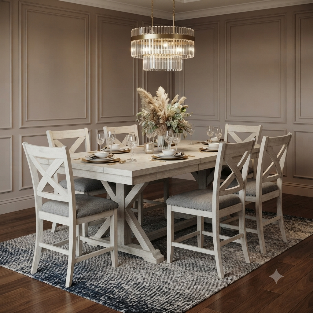 Modern Glass Top Dining Table (2)