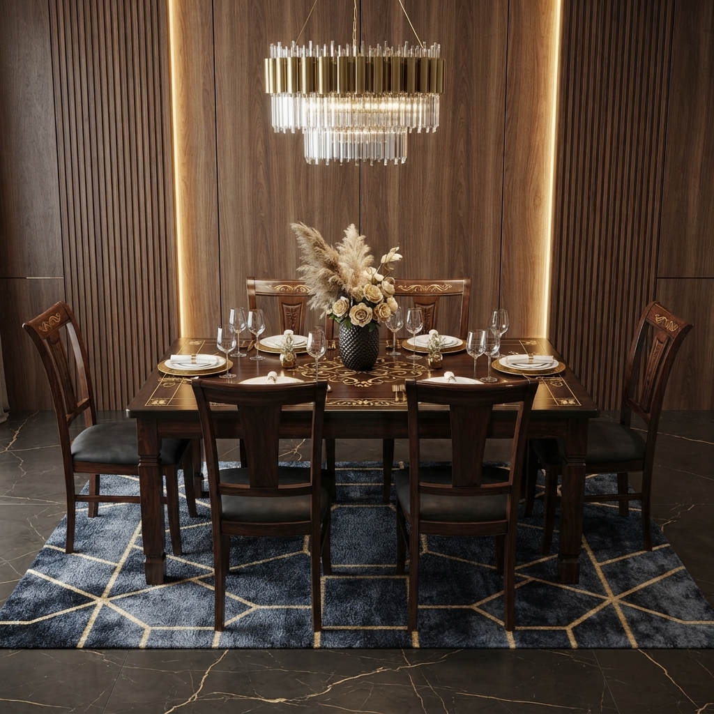 Contemporary White Panel Dining Table (1)