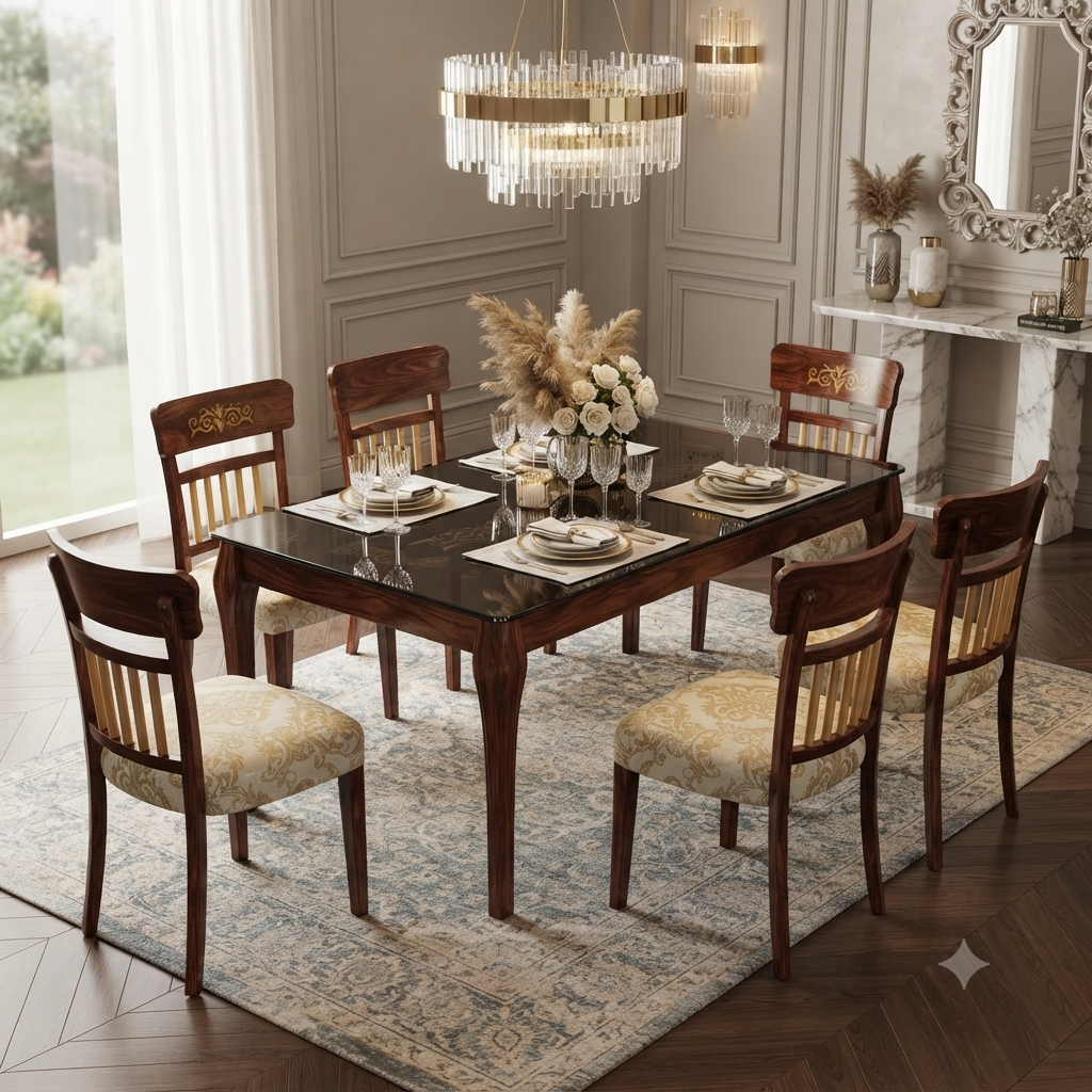 Contemporary White Panel Dining Table (2)
