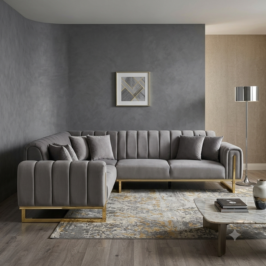 Modern Grey Sectional Sofa