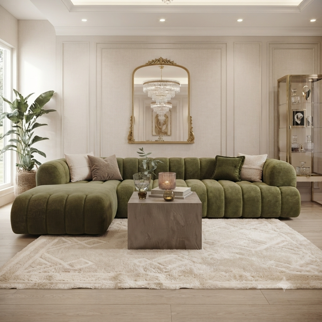 Olive Green Sectional Sofa