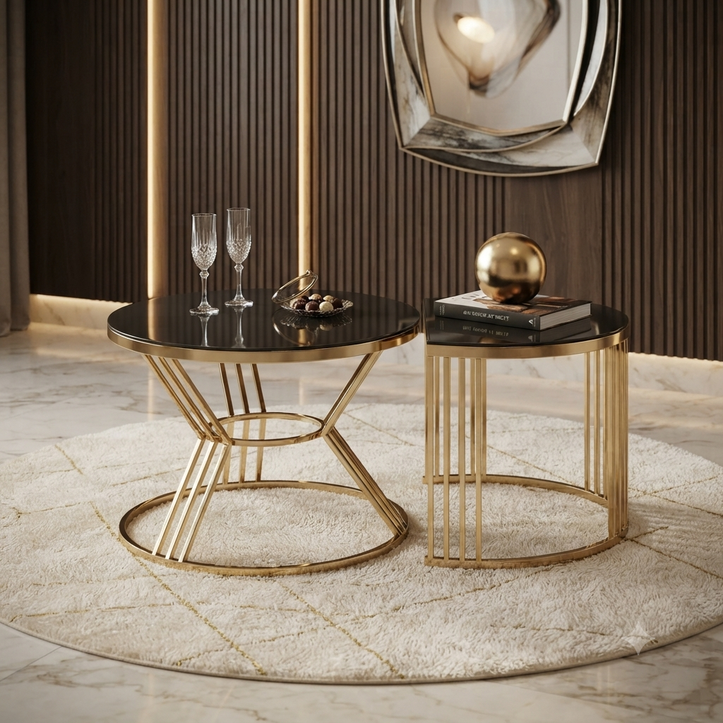 Nesting Glass Coffee Tables (Set of 2)