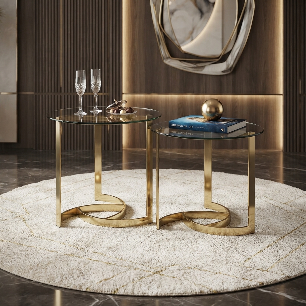 Small Square Nesting Accent Tables